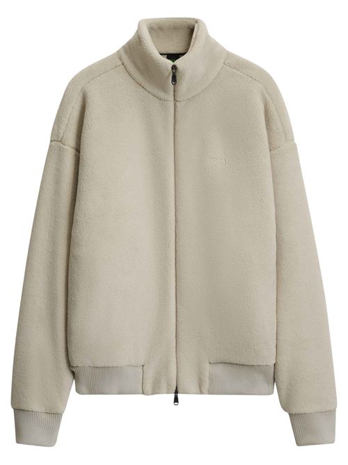Felpa con zip effetto teddy Boss Green | 50569780272